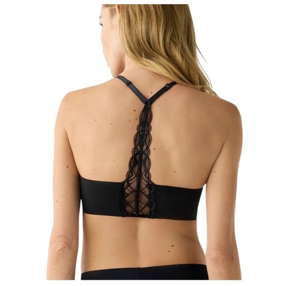 True & Co True Body Triangle Lace Racerback Bra Medium Wireless Bralette NWOT